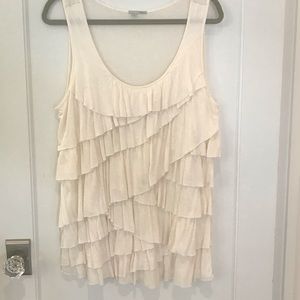 Ruffled sleeveless top